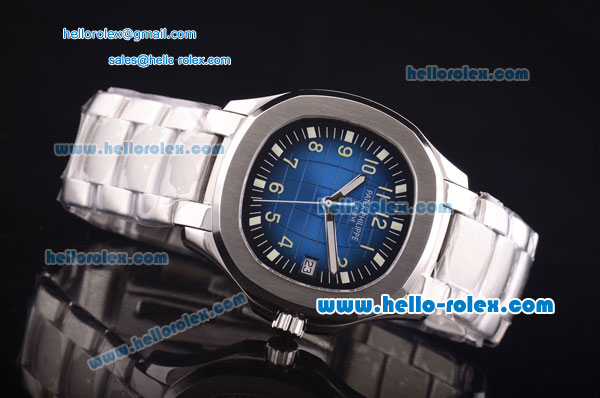 Patek Philippe Aquanaut Swiss ETA 2836 Automatic Full Steel and Blue Dial-1:1 Original - Click Image to Close